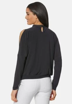 MIT CUT OUTS - Langarmshirt - Schwarz -Madeleine Mode b5513ab67bf4412cb983b1f5f393c93e