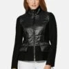 MIT WATTIERTEM STEPPEINSATZ UND SCHÖSSCHEN - Winterjacke - Schwarz -Madeleine Mode b5c2ea3c09e84016abf086e1221fc500