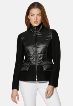 MIT WATTIERTEM STEPPEINSATZ UND SCHÖSSCHEN - Winterjacke - Schwarz