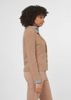 Strickblazer Mit Fischgrat-Muster Caramel / Melange -Madeleine Mode b6ff40832f8f2bd60e2ce20965b2a804