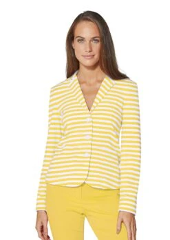 Ringelblazer Gelb / Wollweiß