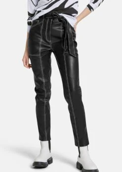 Kunstlederhose Schwarz