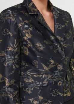 Kurzer Jacquard-Blazer Marine / Multicolor -Madeleine Mode bbe652713b76361579015bef25fb64fa