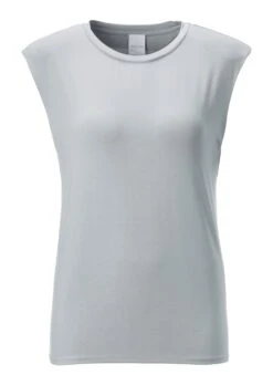 Ärmelloses Shirt Mit Modischer Schulterbetonung Hellgrau