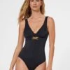 Badeanzug Mit Kettendekoration Schwarz -Madeleine Mode beb8af49dbd7b4d941e87f2886a3bb51