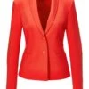 Komfort-Blazer In Schlanker, Taillierter Kurzform Tomatenrot
