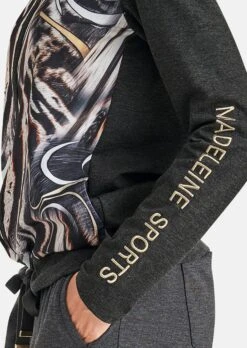 Jacke Mit Abstraktem Animalprint Anthrazit / Melange / Multicolor -Madeleine Mode c33349bc020dec7a643c4cd1d5b0cbd5