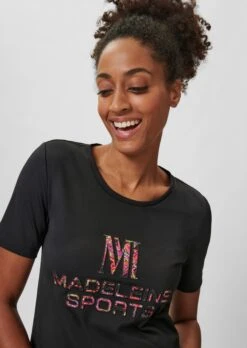 Kurzarmshirt Mit M SPORTS-Applikation Schwarz -Madeleine Mode c3585dbdfa877f0998513d4e1a334871
