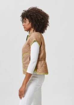 Steppweste Muskatbraun / Neongrün -Madeleine Mode c40c61b0abb01fe98454b432de85ffa4