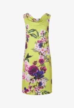 MIT FLORALDRUCK UND WASSERFALL-AUSSCHNITT - Etuikleid - Limone/multicolor -Madeleine Mode c4752eecb1304d9abfa75236fa3f8206