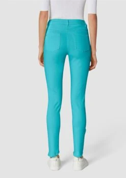 Schlanke Jeans Mit Fransensaum Karibikblau -Madeleine Mode c9854844a67a4f6392ce92cd60177464