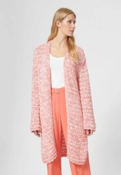 Strickjacke - Lachspink Weiß