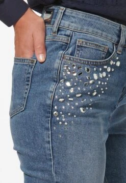 STRETCH- MIT STRASS - Jeans Slim Fit - Bleached -Madeleine Mode ca4115e36ef844c3b88fa7798c03b6ef