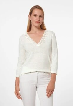 MIT 3/4-ÄRMELN - Langarmshirt - Wollweiß