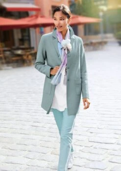 Batikschal Mit Seide Wasserblau / Flieder -Madeleine Mode cb01e4830dd7b74e205245830d54024a