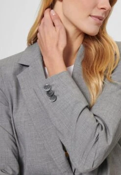 Kurzmantel - Hellgrau Melange -Madeleine Mode cb4a33721b754ffe89a44250852783c4