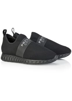 Slip-On Aus Meshgewebe Schwarz