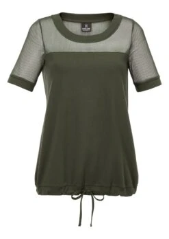 Shirt Mit Netz-Details Khaki