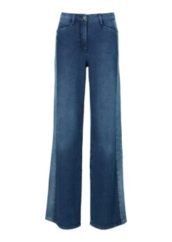 Jeans Mit Seitenstreifen Aus Hellem Denim Darkblue / Bleached