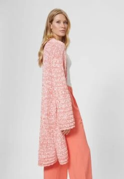 Strickjacke - Lachspink Weiß 11 Strickjacke - Lachspink Weiß -Madeleine Mode d130719a5ee2406e9188cb62c390cc5a