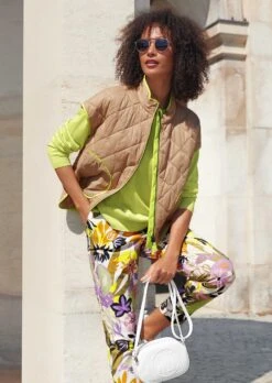 Steppweste Muskatbraun / Neongrün -Madeleine Mode d796b5336ee5f1a0f0160a6f58070873