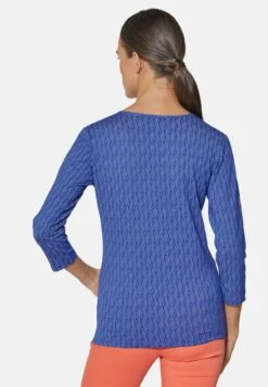 MIT MODISCHER STRUKTUR UND WICKEL OPTIK - Langarmshirt - Pflaumenlila Melange -Madeleine Mode d79ac360eeaf42b8bb125e423f6100f4