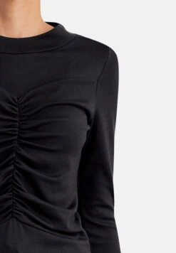 MIT STEHKRAGEN UND RAFFUNG - Langarmshirt - Schwarz -Madeleine Mode d852a3656647499b9a04d9bde25b42b9