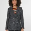 Klassischer Blazer Mit Silberfarbenen Knöpfen Schwarz / Wollweiß -Madeleine Mode d9b31d2b30abe5e0a9ea4d86b53b7af9