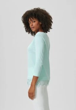 MIT SPITZENSAUM - Strickpullover - Mint -Madeleine Mode d9fc0da1416c4e5e88691f9b754f7d21