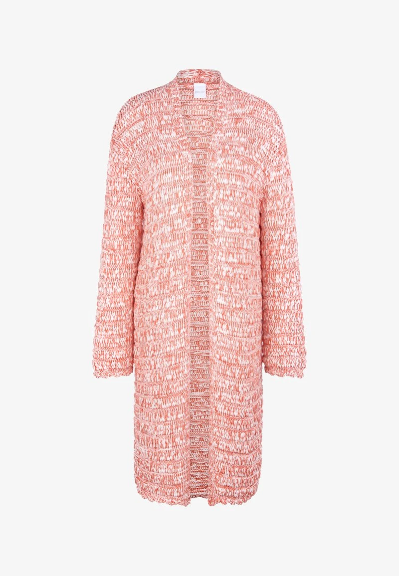 Strickjacke - Lachspink Weiß 8 Strickjacke - Lachspink Weiß – Bild 6