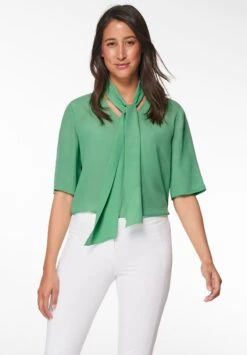 Bluse - Matchagrün