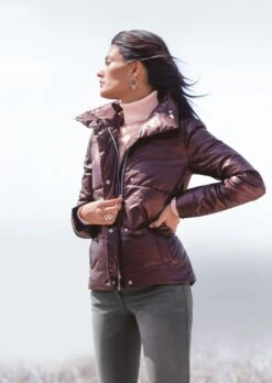 Steppjacke Im Metallic-Look Burgund -Madeleine Mode dd31ed23042128ba0baac3abbccf8276
