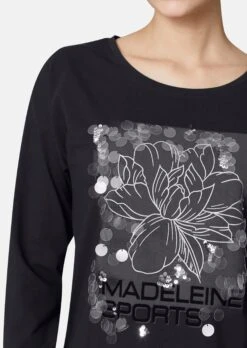 Sweatshirt Mit Dekorativem Flower Print Schwarz -Madeleine Mode de5492fbc1ccd224647421f5459977a9