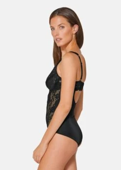 Bügel-Body Mit Spitze Schwarz -Madeleine Mode de8596badf3709517194955970391bb7