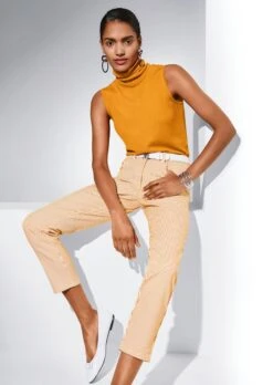 Jeans, Lang Weiß / Aprikose -Madeleine Mode def8d5b5bbb9a7ae6637a5cd5dd557b7