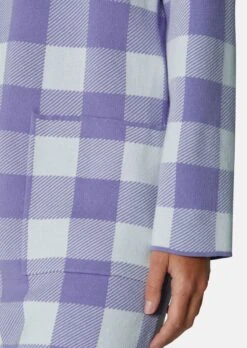 Verschlussloser Strickmantel In Karo-Jacquard Weiß / Multicolor -Madeleine Mode df594931ba908eb4e6a3d171a4099600