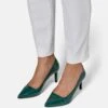 Leder-Pumps Mit Hohem Absatz Botanikgrün -Madeleine Mode e124a6c9e46476d62386693c39ff4df9