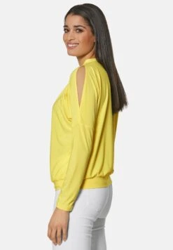 MIT CUT OUTS - Langarmshirt - Ingwergelb -Madeleine Mode e3a3029511544a8eaaea7a6ecd495331