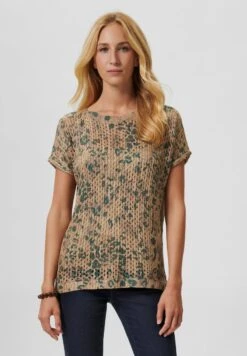 MIT KURZEN ÄRMELN - T-Shirt Print - Camel Multicolor