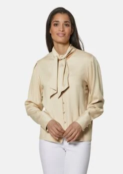 TALBOT RUNHOF X MADELEINE Schluppenbluse Bisquit