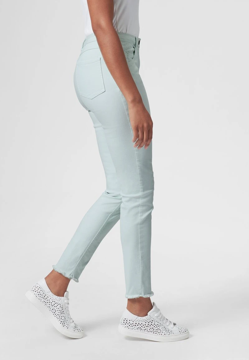 MIT STICKEREI UND FRANSENSAUM - Jeans Slim Fit - Hellmintgrün 6 MIT STICKEREI UND FRANSENSAUM - Jeans Slim Fit - Hellmintgrün – Bild 4