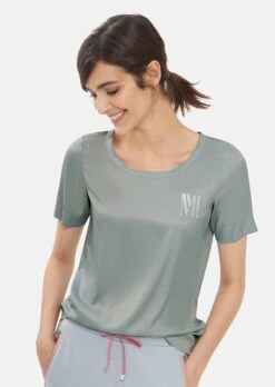 Kurzarmshirt Mit M SPORTS-Logo-Stickerei Eisgrau