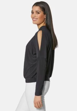 MIT CUT OUTS - Langarmshirt - Schwarz -Madeleine Mode e767fbc8b32b4c26bd8a06d77c90c50c