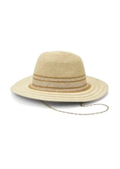 Strohhut Natur / Goldfarben -Madeleine Mode e78161b65fcf95856136352843681851