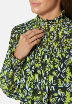 LANGÄRMELIGES MIT UNIKAT-PRINT - Freizeitkleid - Brillantgelb Multicolor -Madeleine Mode e7900295da63491b9363f161d85622f5