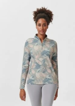 Troyer Mit Floralem Print Steingrau / Multicolor