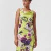 MIT FLORALDRUCK UND WASSERFALL-AUSSCHNITT - Etuikleid - Limone/multicolor -Madeleine Mode e8e1b8c88211430dbeb440338cc95321