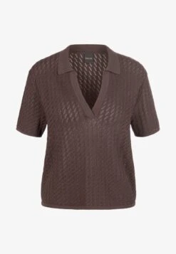 HALBARM AUS AJOUR-STRICK - Poloshirt - Mocca -Madeleine Mode ea11707cad304db2965e366639642f79