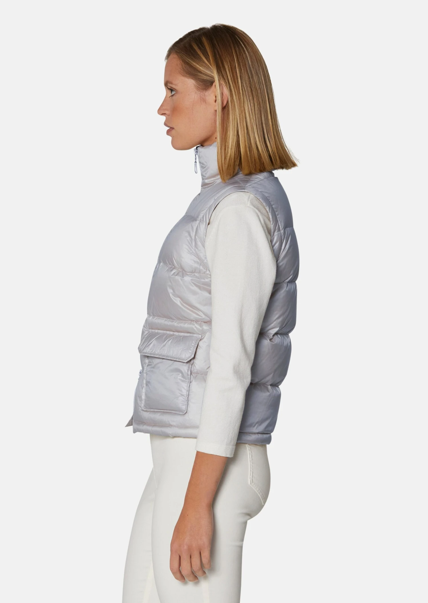 Kurze Steppweste Hellkies 6 Kurze Steppweste Hellkies – Bild 4