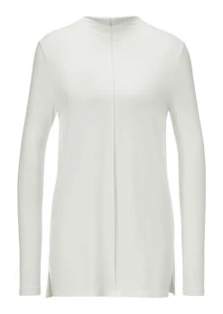 Viskoseshirt Mit Langen Ärmeln Wollweiß